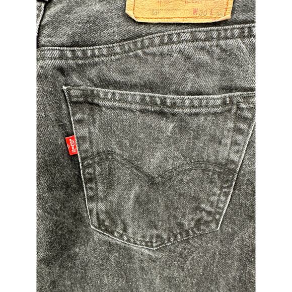 Vtg Levi's 501 1980s Denim Jeans Men 30x31 Button Fly Raw Hem Made in USA #552 - Picture 9 of 13